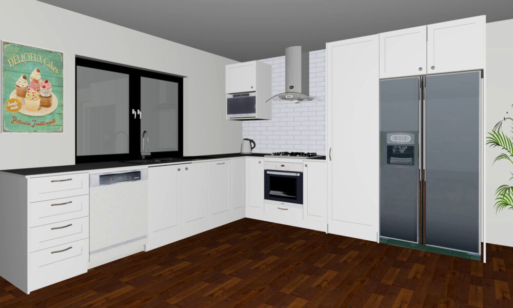 l shaped kitchen by DIY Kitchens Perth